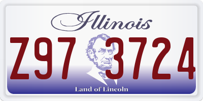 IL license plate Z973724