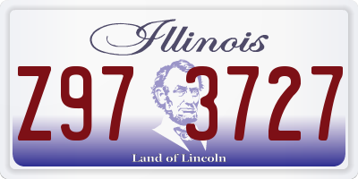 IL license plate Z973727