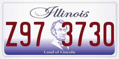IL license plate Z973730