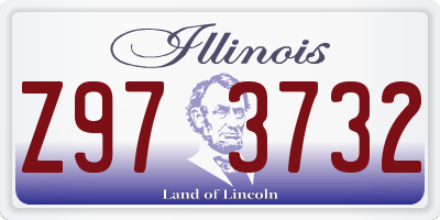 IL license plate Z973732