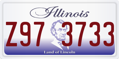 IL license plate Z973733