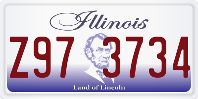 IL license plate Z973734