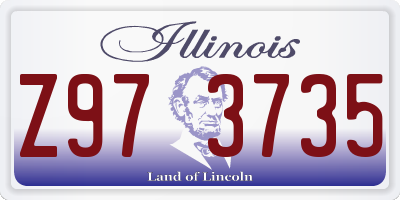 IL license plate Z973735