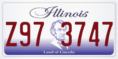 IL license plate Z973747