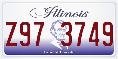 IL license plate Z973749