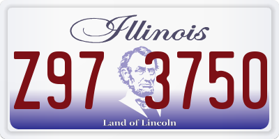 IL license plate Z973750