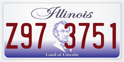 IL license plate Z973751