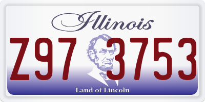 IL license plate Z973753