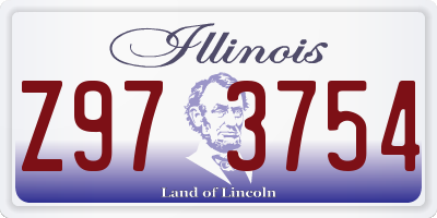 IL license plate Z973754