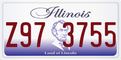 IL license plate Z973755