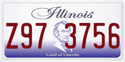 IL license plate Z973756
