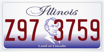 IL license plate Z973759