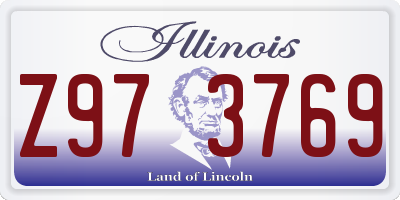 IL license plate Z973769