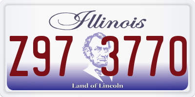 IL license plate Z973770