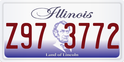 IL license plate Z973772
