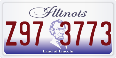 IL license plate Z973773