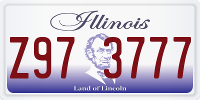 IL license plate Z973777