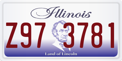 IL license plate Z973781