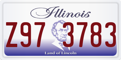 IL license plate Z973783