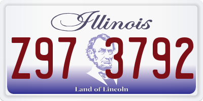 IL license plate Z973792