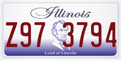 IL license plate Z973794