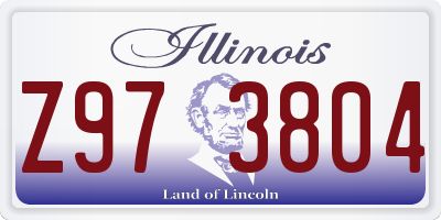 IL license plate Z973804
