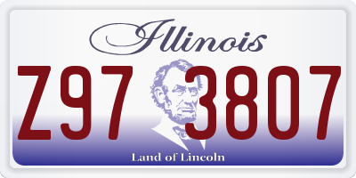 IL license plate Z973807