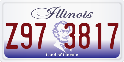 IL license plate Z973817