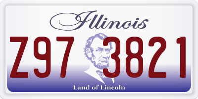 IL license plate Z973821