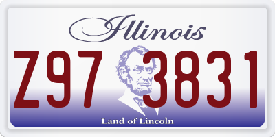 IL license plate Z973831