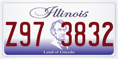 IL license plate Z973832