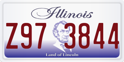 IL license plate Z973844