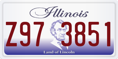 IL license plate Z973851
