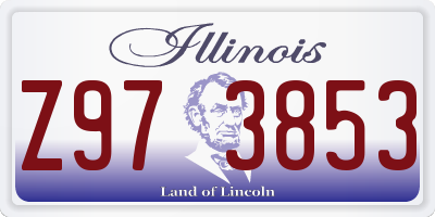 IL license plate Z973853