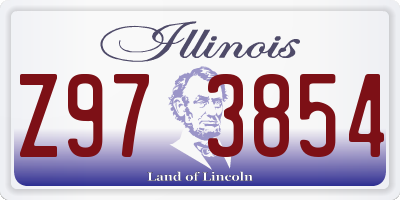 IL license plate Z973854