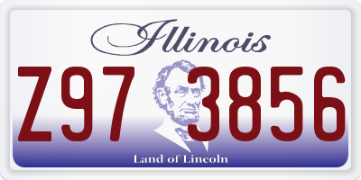 IL license plate Z973856