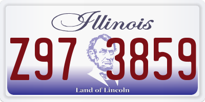 IL license plate Z973859