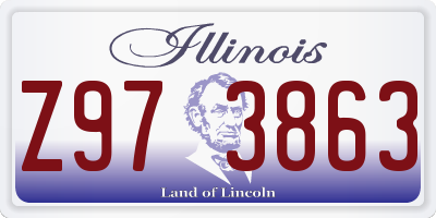 IL license plate Z973863