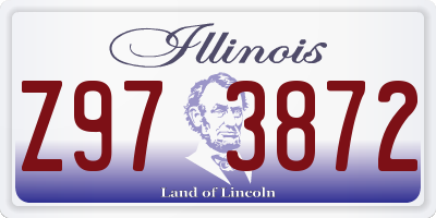 IL license plate Z973872