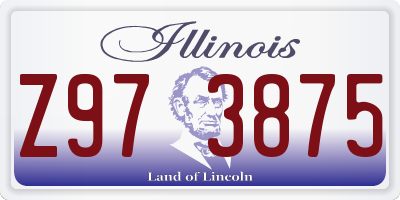 IL license plate Z973875