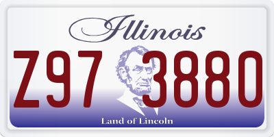 IL license plate Z973880