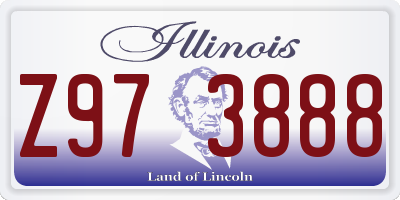 IL license plate Z973888