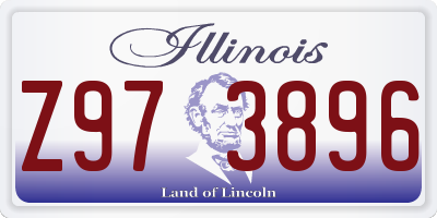 IL license plate Z973896