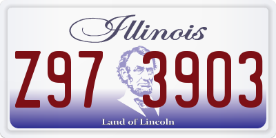 IL license plate Z973903