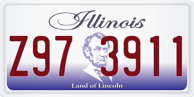 IL license plate Z973911