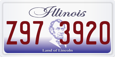 IL license plate Z973920