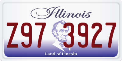 IL license plate Z973927