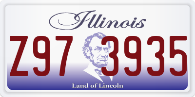 IL license plate Z973935