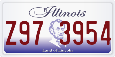 IL license plate Z973954
