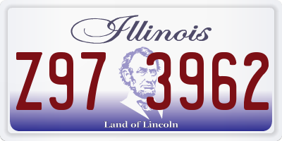 IL license plate Z973962